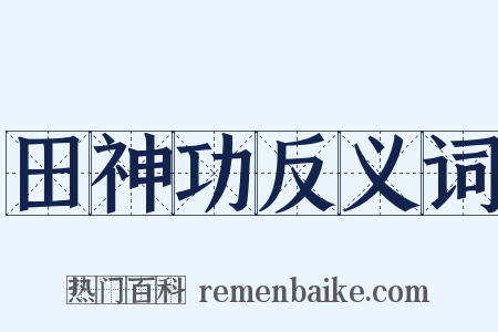 田神功反义词是什么意思的图片